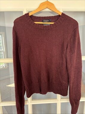 Pendleton Washable Wool Crewneck Sweater Burgundy Size S
